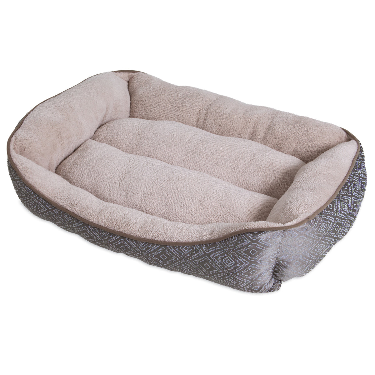 Aspen Pet Rectangular Bolster Dog Bed Pet Crates Direct