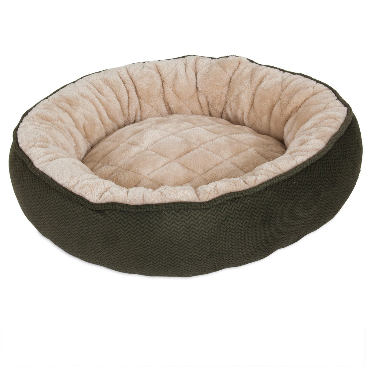 Aspen Pet Round Quilted Lounger Pet Crates Direct