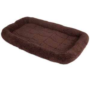 Petmate Plush Bolster Kennel Mat - Brown