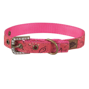 MuttNation Pink Bandana Print Ribbon Custom Fit Collar