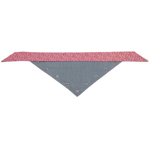 MuttNation Denim/Pink Bandana With Rhinestones