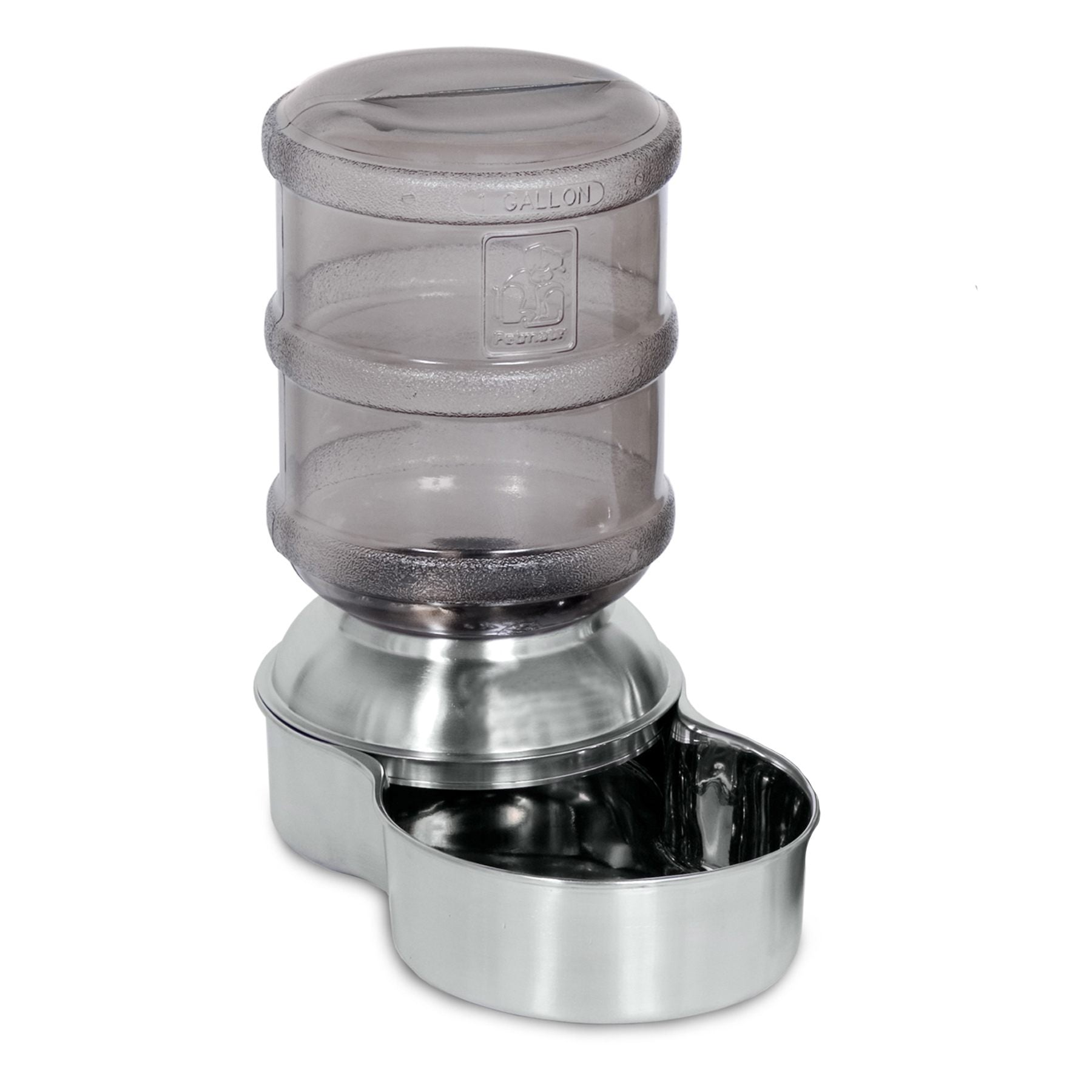 Petmate One Gallon Stainless Steel Replendish Waterer