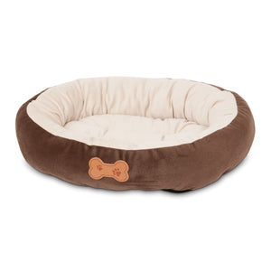 Aspen Pet Oval Bed with Bone Applique