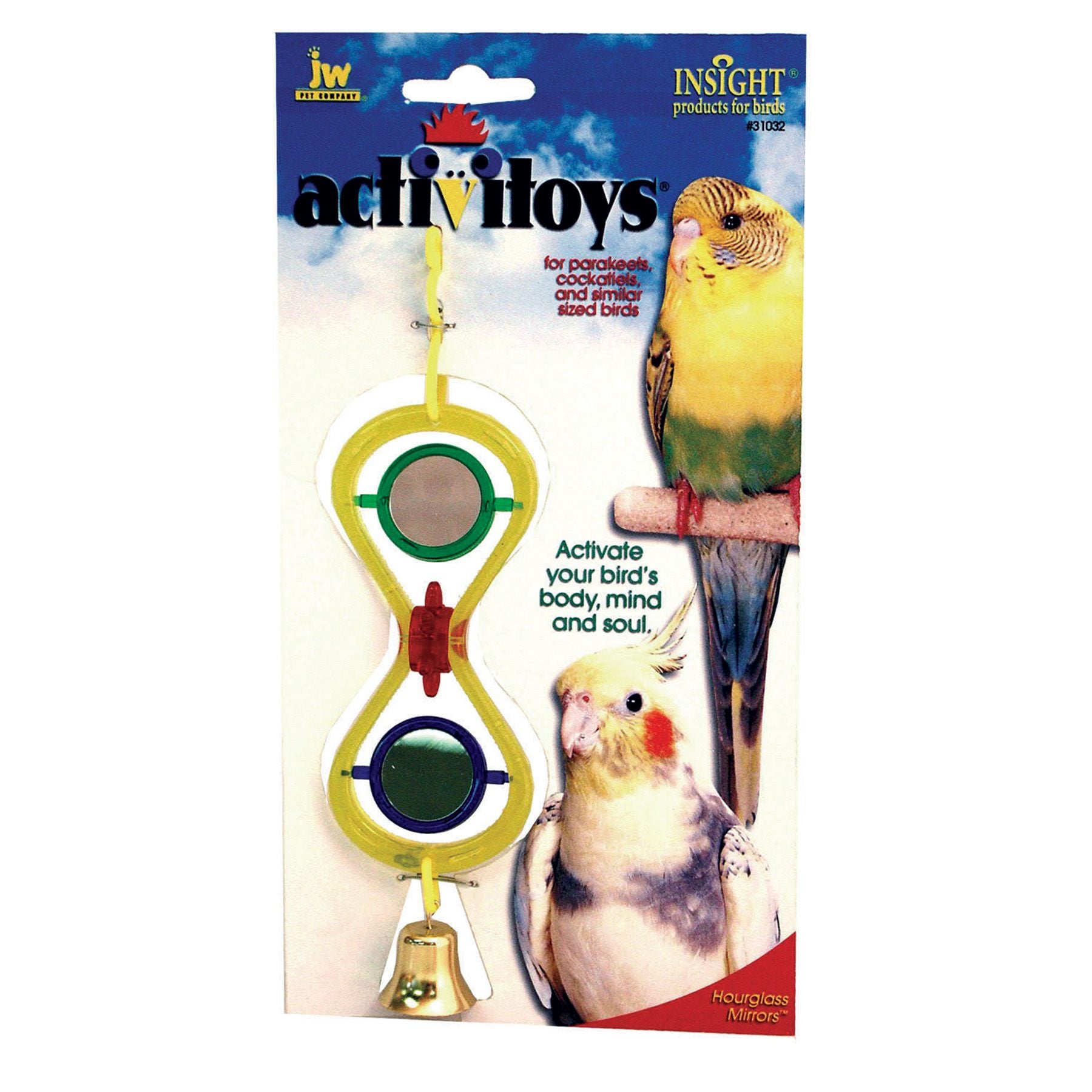 JW Hour Glass Mirror Bird Toy