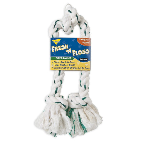 Petmate Fresh N' Floss 3Knot Tug Spearmint