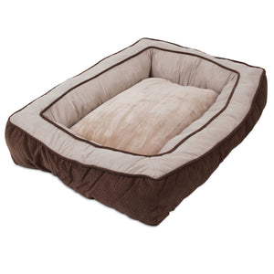 SnooZZy Chevron Chenille Bumper Bed - Chocolate