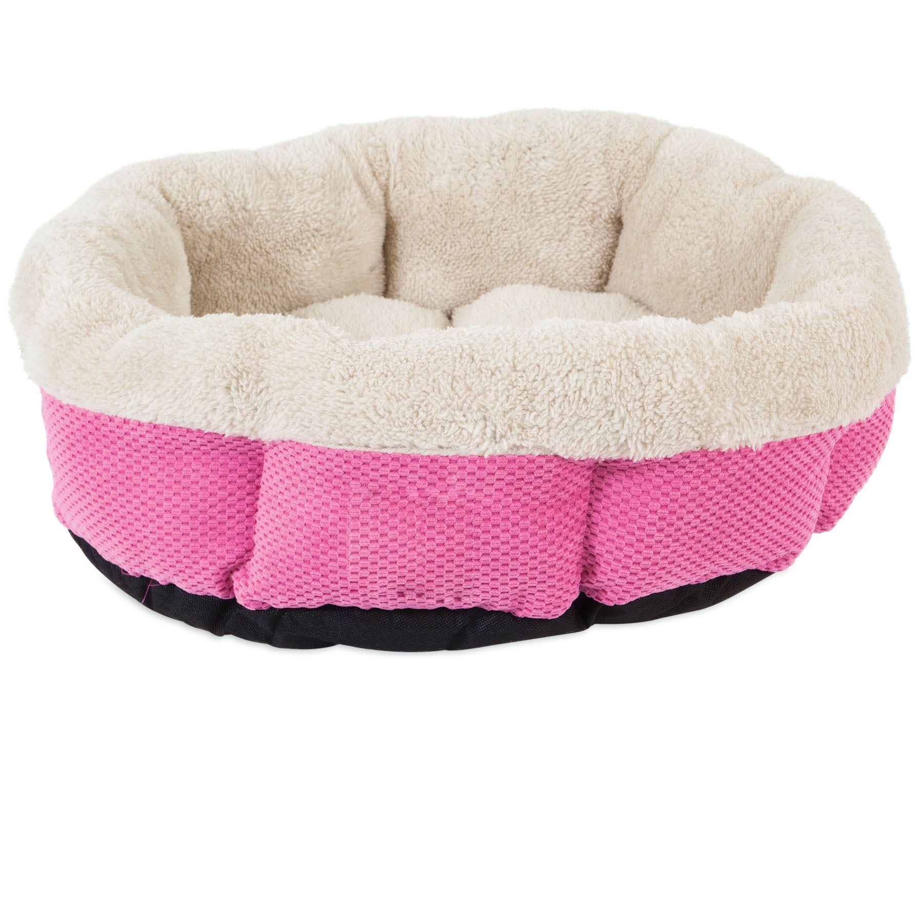 SnooZZy Mod Chic Shearling Round Bed - Pink