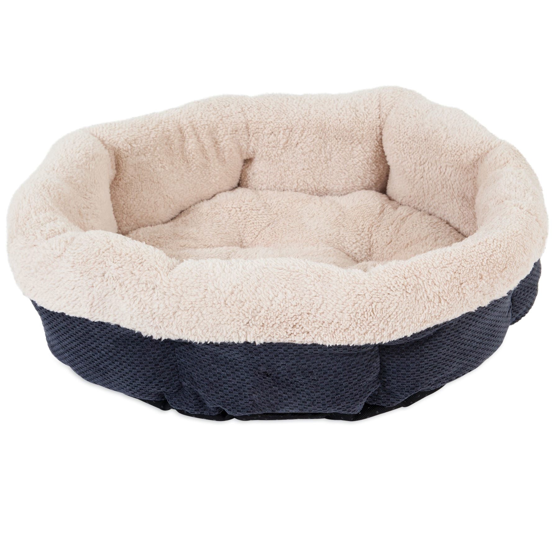 SnooZZy Mod Chic Shearling Round Bed - Black