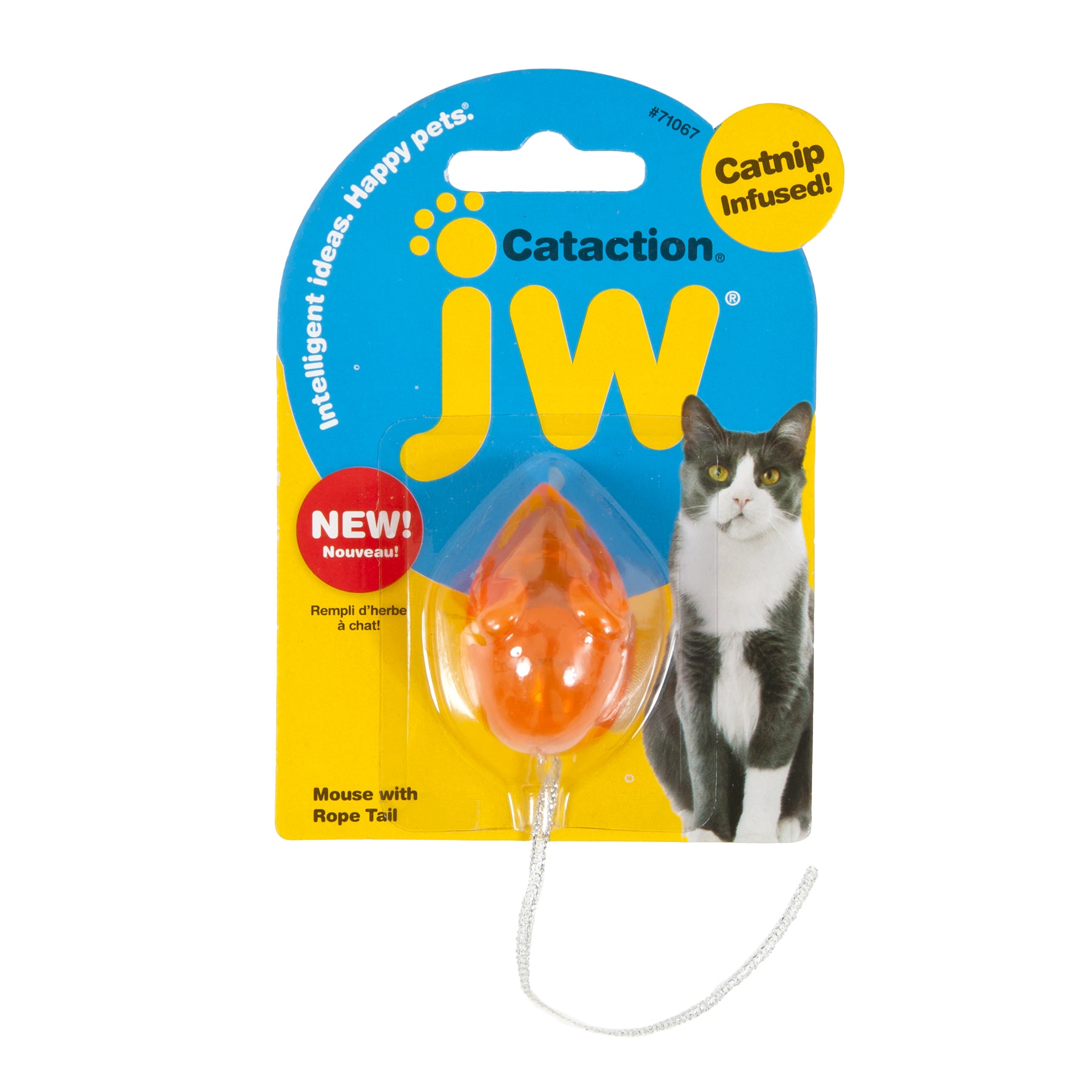 JW Cataction Mouse W/ Rope Tail