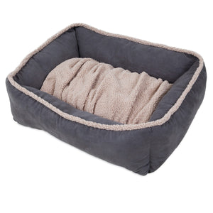 Aspen Pet Shearling Lounger with Dig N Burrow