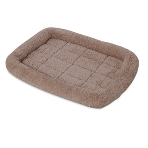 Petmate Plush Bolster Kennel Mat - Tan