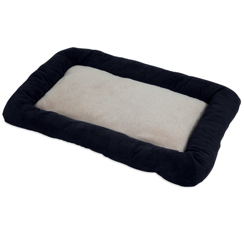 Petmate Chenille Low Bumper Kennel Mat - Black