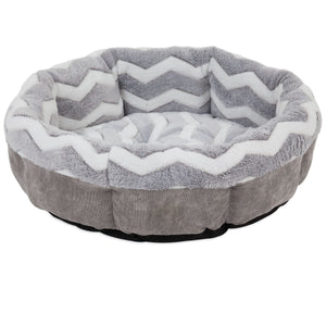 SnooZZy Zig Zag Shearling Round Bed