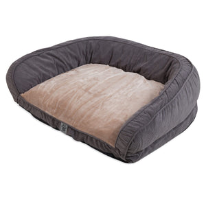 SnooZZy Chevron Couch Dog Bed - Gray