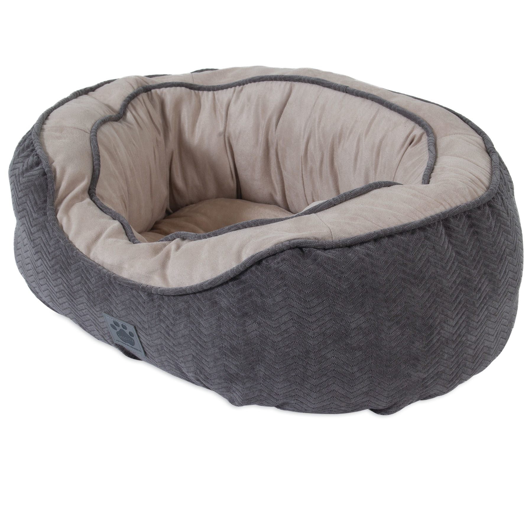 SnooZZy Chevron Gusset Daydreamer Gray Pet Bed