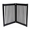 Amish Handcrafted EZ Free Standing Wood Gates-Barriers-Dynamic Accents-27" - 2 Panel-Black-Pet Crates Direct