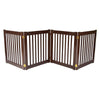 Amish Handcrafted EZ Free Standing Wood Gates-Barriers-Dynamic Accents-27" - 4 Panel-Mahogany-Pet Crates Direct