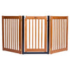 Amish Handcrafted EZ Free Standing Wood Gates-Barriers-Dynamic Accents-32" - 3 Panel Walk-Through-Artisan Bronze-Pet Crates Direct