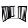 Amish Handcrafted EZ Free Standing Wood Gates-Barriers-Dynamic Accents-32" - 3 Panel Walk-Through-Black-Pet Crates Direct
