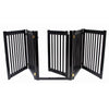 Amish Handcrafted EZ Free Standing Wood Gates-Barriers-Dynamic Accents-32" - 5 Panel Walk-Through-Black-Pet Crates Direct