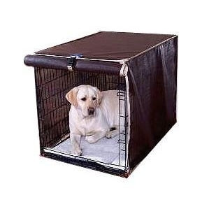 Canine Sunscreen Dog Crate Cover-Accessories-Royal Cabana-xsmall - fits crate 22 L x 14 W x 16 H-chocolate-Pet Crates Direct