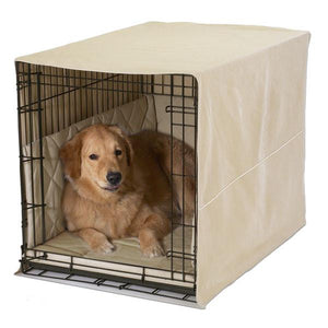 Casual Cratewear Dog Crate Cover-Accessories-Pet Dreams-fits 24" long crate-khaki-Pet Crates Direct