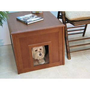 Crown Pet Doggie Den Cabinet/Indoor Doghouse-Crate-Crown Pet Products-Mahogany-Pet Crates Direct