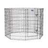 Exercise Pen with Door-Barriers-Midwest-8 panels - each 24 H x 24 W-black-Pet Crates Direct