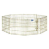 Exercise Pen with Door-Barriers-Midwest-8 panels - each 24 H x 24 W-gold zinc-Pet Crates Direct