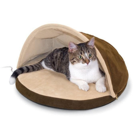 Thermo Hut Heated Cat Bed-Furniture-Lectro-Mocha-Pet Crates Direct