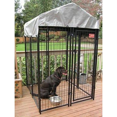 Uptown Patio, Modular Dog Kennels with Cover-Cage-Jewett Cameron-6'H x 4'W x 4'L (7 panels - 1 gate - includes Cover)-Pet Crates Direct